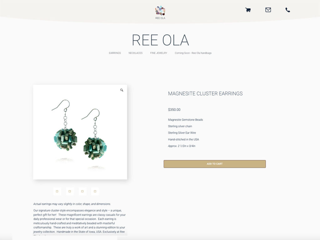 Jewelry e-commerce website